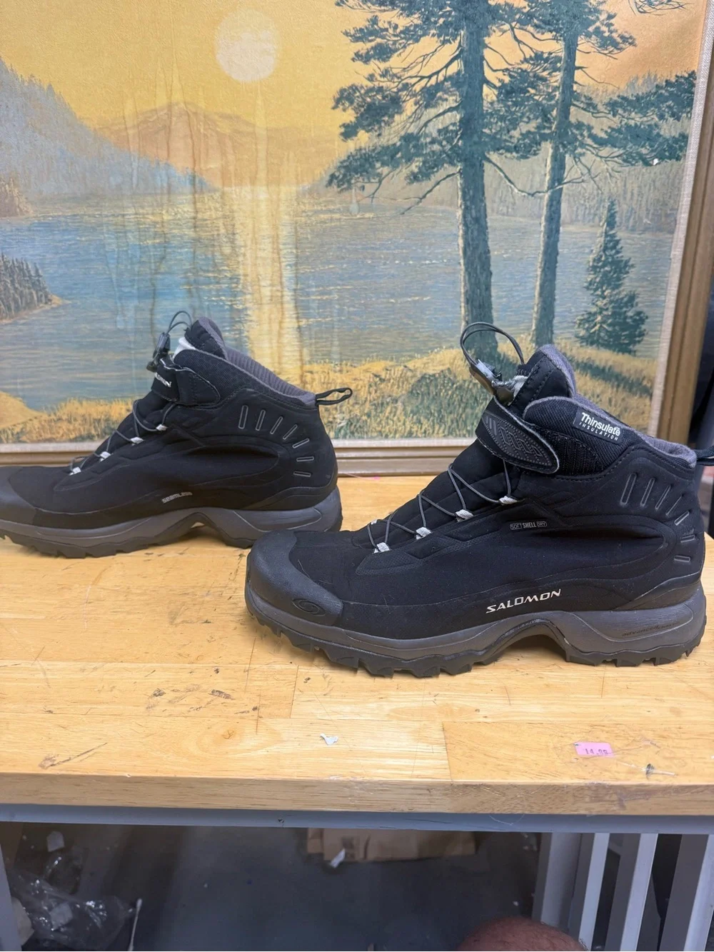 Salomon Deemax TS WP winter boot soft shell, hook and loop waterproof Sz 10.5